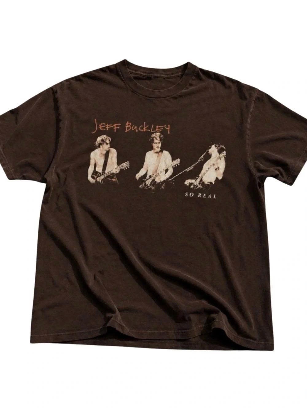 Brown Jeff Buckley 'So Real' Graphic Tee